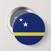 Flagge von Curaçao Button (Vorne & Hinten)