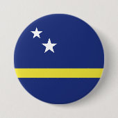 Flagge von Curaçao Button (Vorderseite)