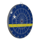 Flagge von Curaçao Dartscheibe (Vorderseite Links)