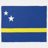 Flagge von Curaçao Fleecedecke (Vorderseite (Horizontal))