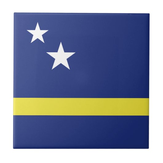 Flagge von Curaçao Fliese (Vorderseite)