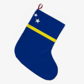 Flagge von Curaçao Großer Weihnachtsstrumpf (Vorderansicht (hängend))