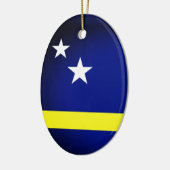 Flagge von Curaçao Keramik Ornament (Links)