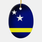 Flagge von Curaçao Keramik Ornament (Vorne)