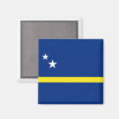Flagge von Curaçao Magnet (Vorderseite/Rückseite)