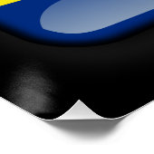 Flagge von Curacao Poster (Ecke)