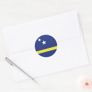 Flagge von Curaçao Runder Aufkleber