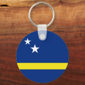 Flagge von Curacao Schlüsselanhänger (Rückseite)