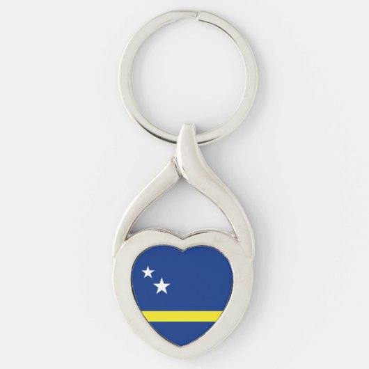 Flagge von Curaçao Schlüsselanhänger (Vorderseite)