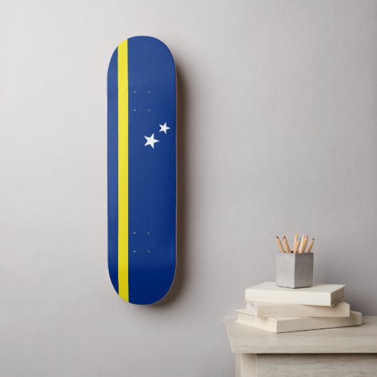 Flagge von Curaçao Skateboard (Wandkunst)