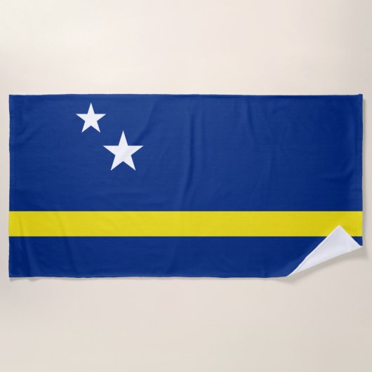 Flagge von Curaçao Strandtuch (Vorderseite)