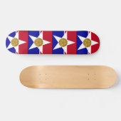 Flagge von Dallas, Skateboard von Texas (Horizontal)
