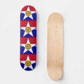 Flagge von Dallas, Skateboard von Texas (Vorderseite)