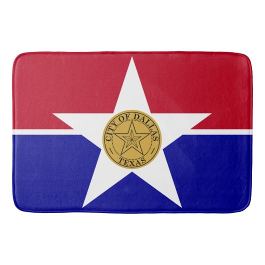 Flagge von Dallas (Texas) Badematte (Vorderseite)