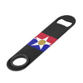 Flagge von Dallas, Texas Bar Key (Vorderseite Schrägansicht)
