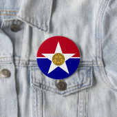 Flagge von Dallas (Texas) Button (Beispiel)