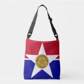 Flagge von Dallas, Texas Crossbody Bag Tragetaschen Mit Langen Trägern (Vorderseite)