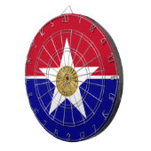 Flagge von Dallas (Texas) Dartscheibe (Vorderseite rechts)