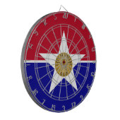 Flagge von Dallas (Texas) Dartscheibe (Vorderseite Links)