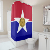 Flagge von Dallas (Texas) Duschvorhang (Beispiel)
