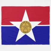 Flagge von Dallas (Texas) Fleecedecke (Vorderseite (Horizontal))