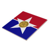 Flagge von Dallas (Texas) Fliese (Seite)