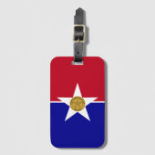 Flagge von Dallas, Texas Gepäckanhänger (Vorderseite Vertikal)
