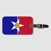 Flagge von Dallas, Texas Gepäckanhänger (Vorderseite (Horizontal))