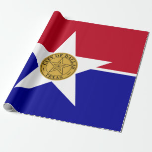 Flagge von Dallas (Texas) Geschenkpapier