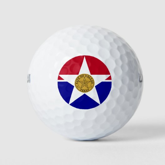 Flagge von Dallas, Texas Golf Balls Golfball (Vorderseite)