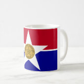 Flagge von Dallas (Texas) Kaffeetasse (VorderseiteRechts)
