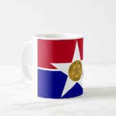Flagge von Dallas (Texas) Kaffeetasse (Vorderseite Links)