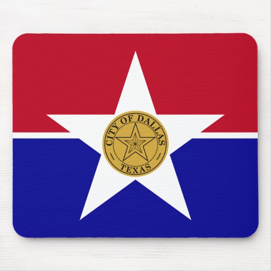 Flagge von Dallas (Texas) Mousepad (Vorne)