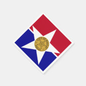 Flagge von Dallas, Texas Napkins Serviette (Ecke)