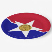 Flagge von Dallas (Texas) Pappteller (Schrägansicht)