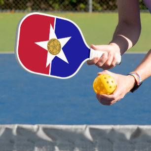 Flagge von Dallas, Texas Pickleball Schläger