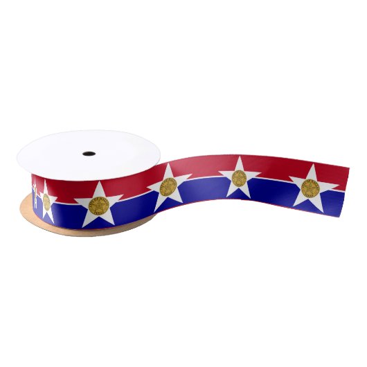 Flagge von Dallas, Texas Satin Ribbon Satinband (Spule)