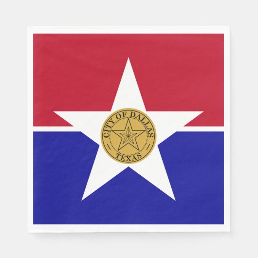 Flagge von Dallas (Texas) Serviette (Vorderseite)