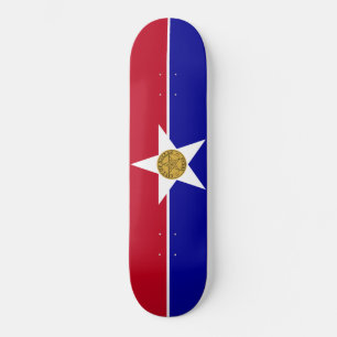 Flagge von Dallas (Texas) Skateboard