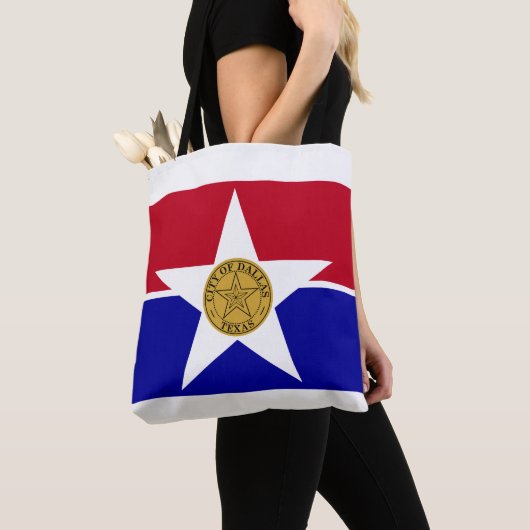 Flagge von Dallas, Texas Tote Bag Tasche (Von Nahem)