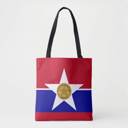 Flagge von Dallas, Texas Tote Bag Tasche (Vorderseite)
