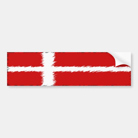 Flagge von Dänemark Autoaufkleber (Vorne)