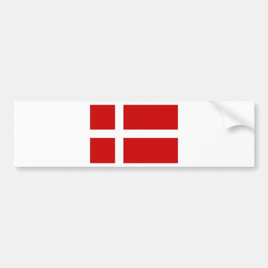 Flagge von Dänemark Autoaufkleber (Vorne)
