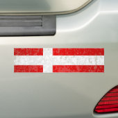 Flagge von Dänemark Grunge Autoaufkleber (Auf Auto)