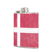 Flagge von Dänemark Grunge Flachmann (Links)