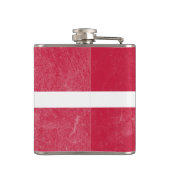 Flagge von Dänemark Grunge Flachmann (Rückseite)