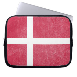 Flagge von Dänemark Grunge Laptopschutzhülle