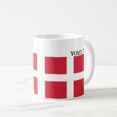 Flagge von Dänemark Kaffeetasse (VorderseiteRechts)