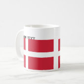 Flagge von Dänemark Kaffeetasse (Vorderseite Links)