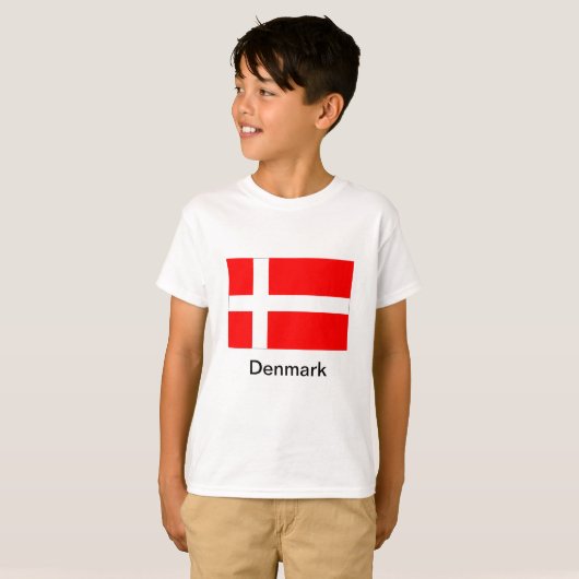 Flagge von Dänemark T-Shirt (Vorne ganz)